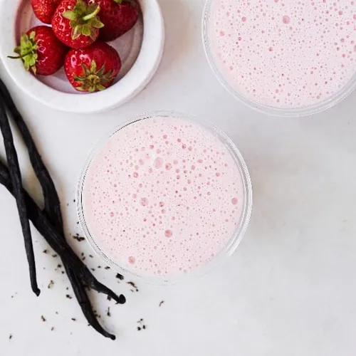 een roze shake
